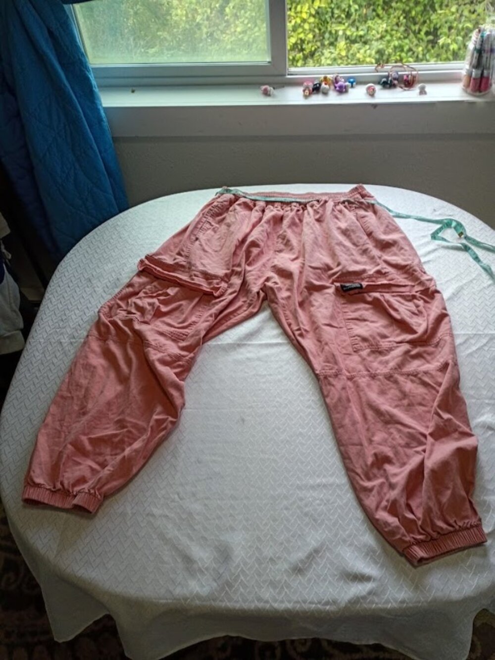 Women's Dusty Rose Cargo Jogger Pants Plus Size 3XL